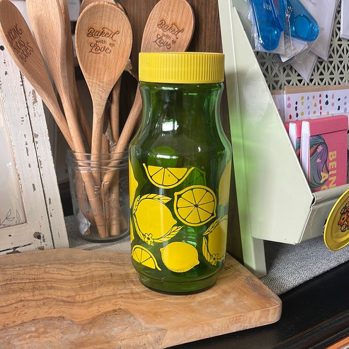 Green with Lemons Juice Jar