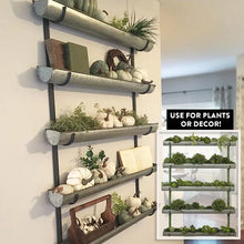 Load image into Gallery viewer, Five Tier Galvanized Wall Shelf