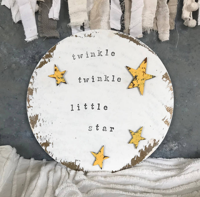 Twinkle, Twinkle, Little Star Sign With Stars