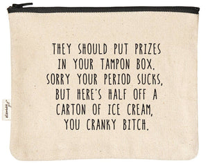 Prizes In Your Tampon Box Zipper Pouch