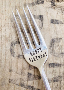 Happy Birthday fork