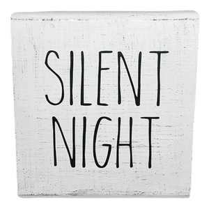 Silent Night Block Sign
