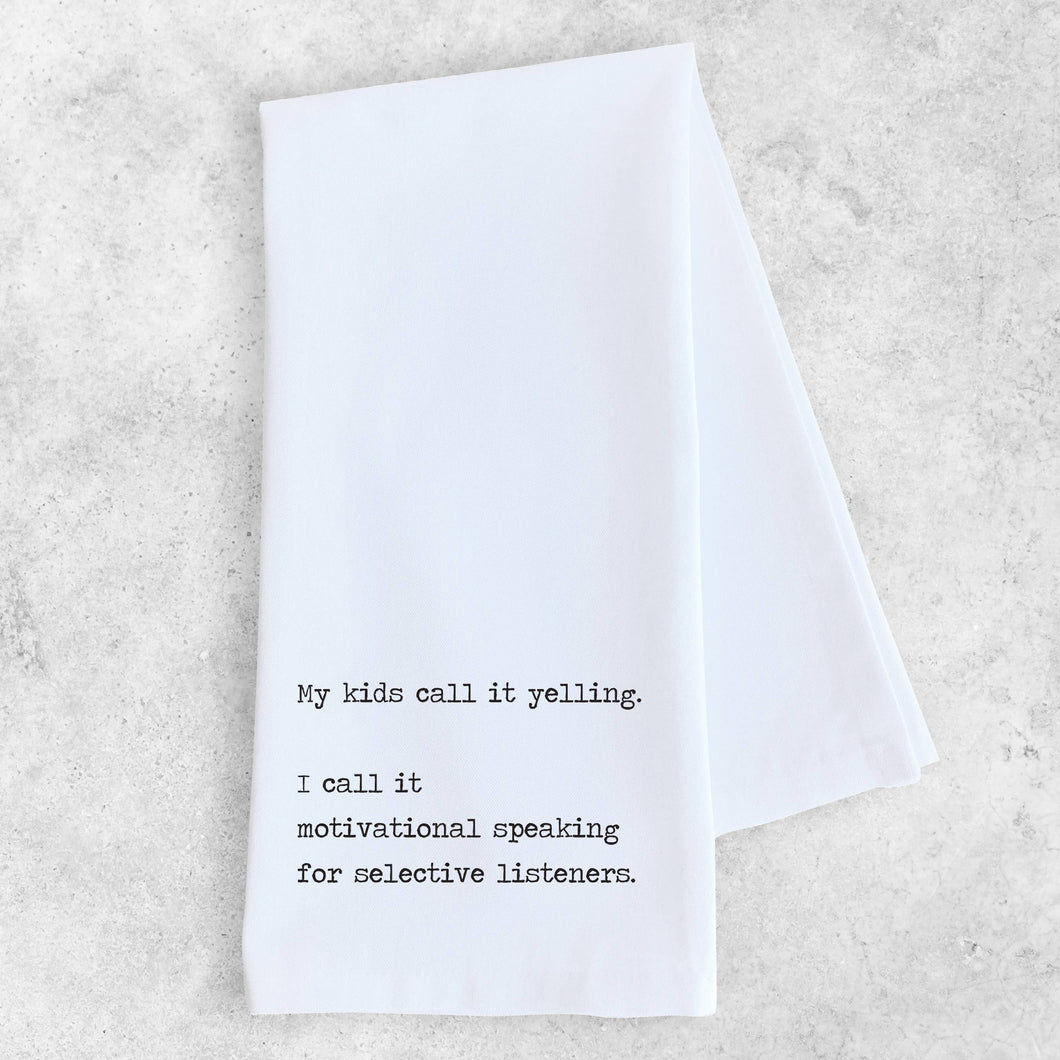 Motivational Speaking - Tea Towel