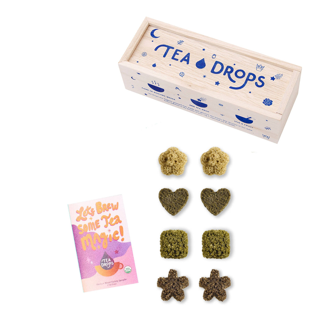 Tea - Classic Assortment Wooden Box -  Tea Drops