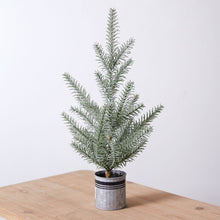 Load image into Gallery viewer, Tabletop Fir Tree in Galvanized Pot