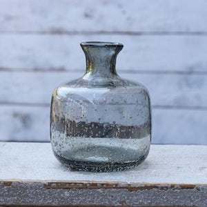 5" Light Grey/Green Glass Vase