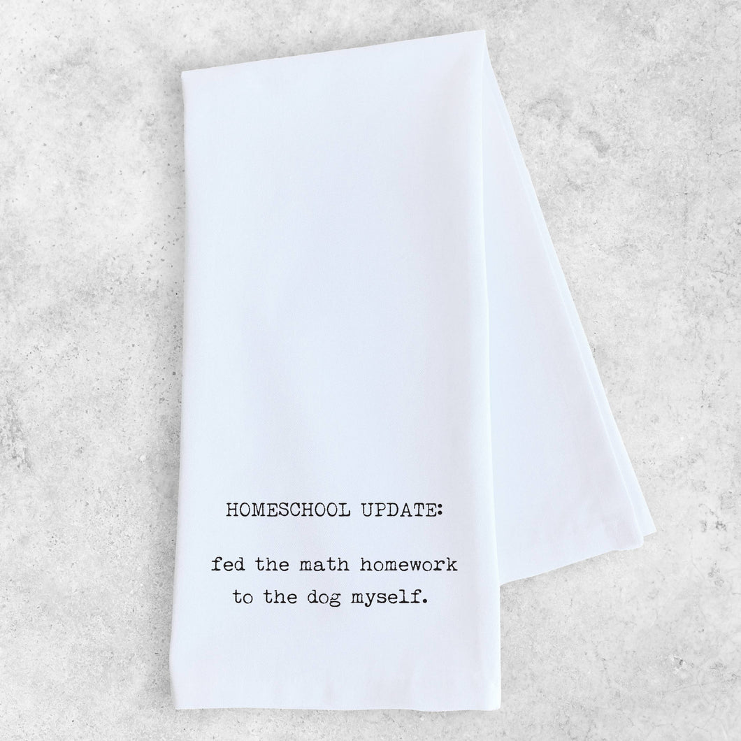 Homeschool Update - Tea Towel