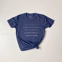 Daily Mantra Tee- Navy