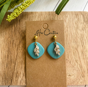 Teal Earring with Jewel