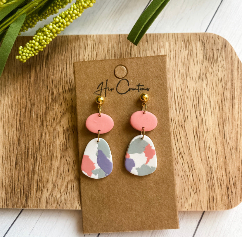 Multi-Color Polymer Clay Earrings