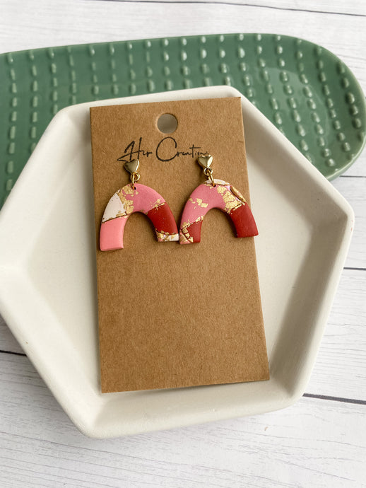 Rainbow Arch Clay Earring