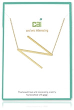 Load image into Gallery viewer, Gold Medium Sideways Initial Necklace