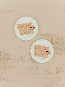 Iowa Coasters - Set of 2