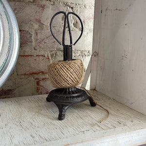 Countertop spool with twine and scissors