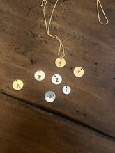 Load image into Gallery viewer, Gold Hand Stamped Initial Necklace