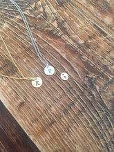 Load image into Gallery viewer, Silver Hand Stamped Initial Necklace